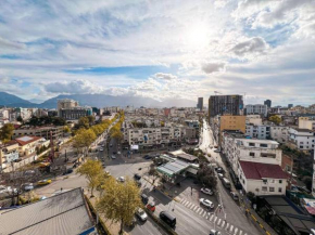 Highrise City View 2-BR Apt, Tirana